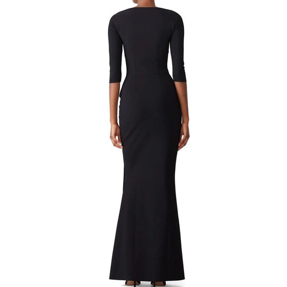 Chiara Boni La Petite Robe Black Ruched Gown Size 2 Italian Luxury Designer $995 - Picture 2 of 12